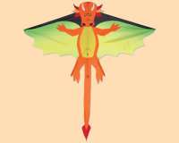 Fantasy Kite Orange Dragon