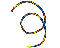 TubeTail Rainbow Spiral 6 meter