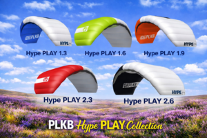 PLKB Peter Lynn Hype Play tweelijns matrasvlieger, 130 cm, family kite R2F voor strand en park, upgradebaar naar trainer
