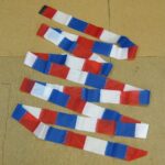 Vliegerstaart RoodWitBlauw 5 meter